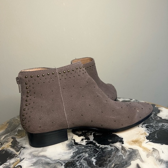 Bettye Leather Suede Studded Ankle Boot - Picture 6 of 11